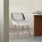 Armen Living Panda Mid-Century Dining Chair Walnut Finish and Gray Fabric LCPNSIWAGRAY - alternate 7